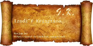 Izsóf Krisztina névjegykártya